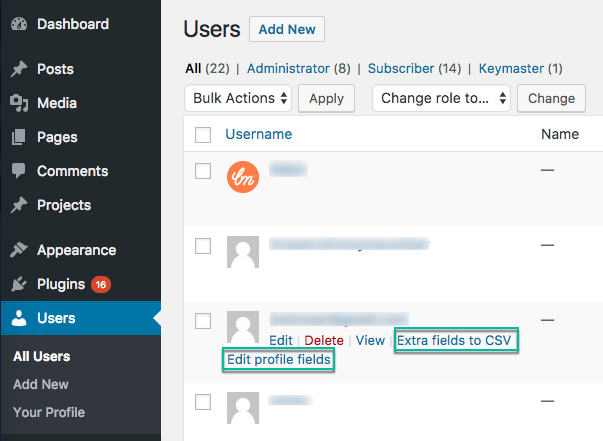 Editing user data and exporting it to CSV - Social Login WordPress