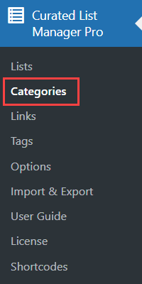 Navigation to categories dashboard - WordPress Knowledge Base Plugin