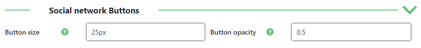 Social network buttons appearance settings - Content Curation Plugin