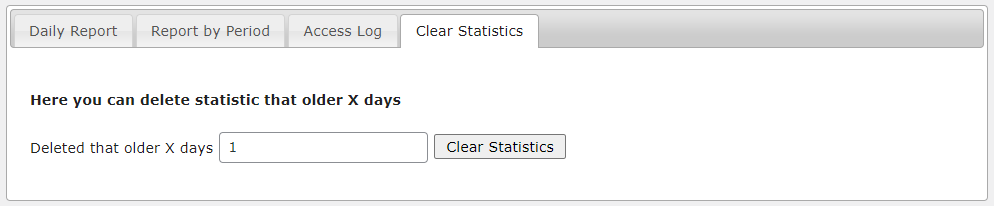 Option for clearing statistics - WordPress Plugin Legal Disclaimer