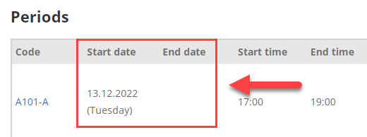 Merging start and end dates - WordPress LMS Plugin