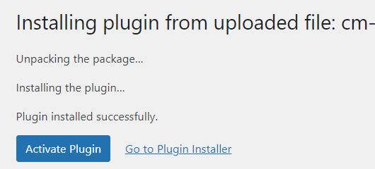 Activating the plugin - Wiki WordPress Plugin