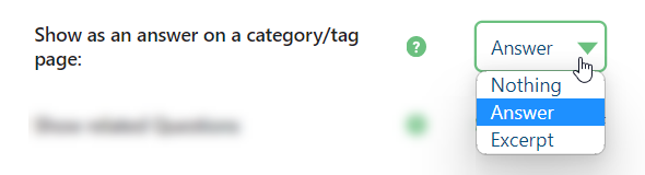 Choose what to show as an answer - WordPress Searchable FAQ Plugin