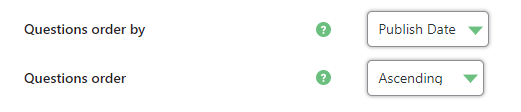 Questions order settings - Q&A WordPress Plugin
