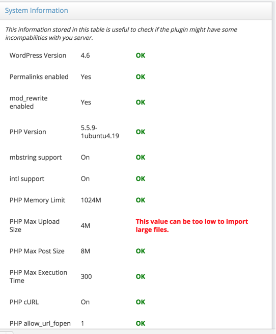 Checking the system information - Knowledge Base WordPress Plugin