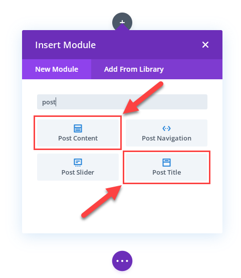 Adding content and title modules