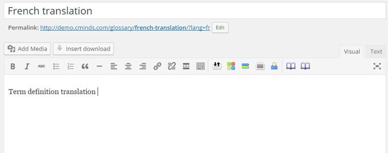 Adding translation - WordPress Internal Linking Plugin