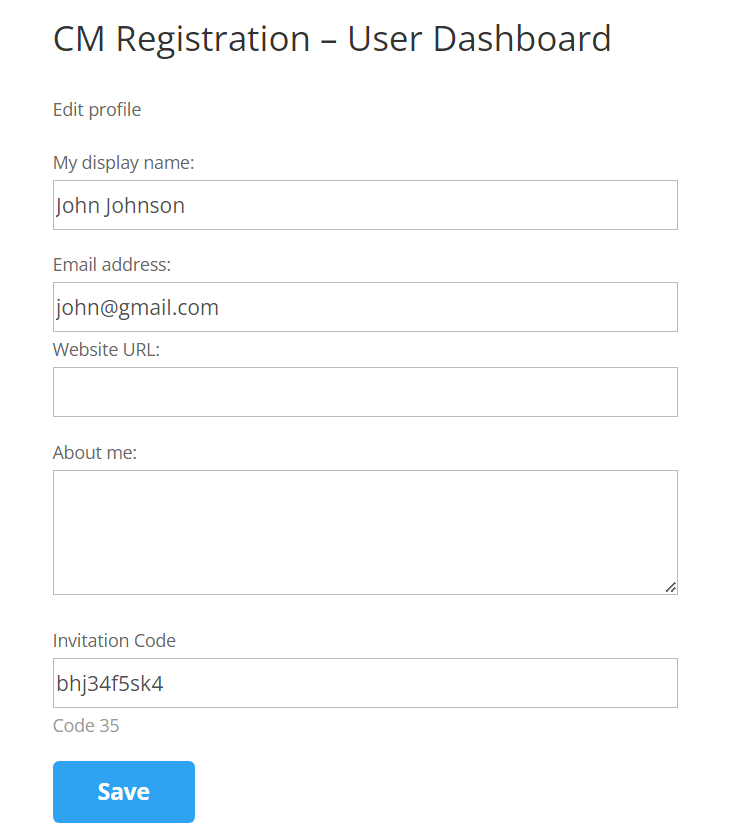 Editing the user profile on the front-end - WordPress Plugin User Registration