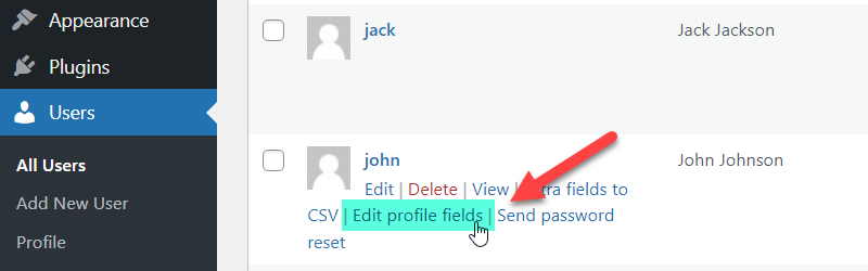 Editing profile fields on the back-end - WordPress Plugin User Registration