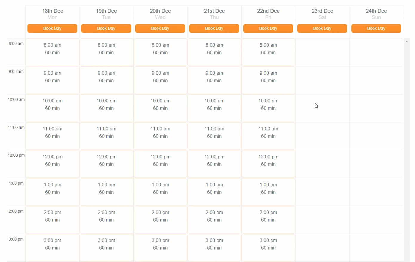 Choose multuple slots by dragging - Event Booking Calendar WordPress Plugin