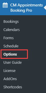 Navigation to the plugin settings - Event Booking Calendar WordPress Plugin