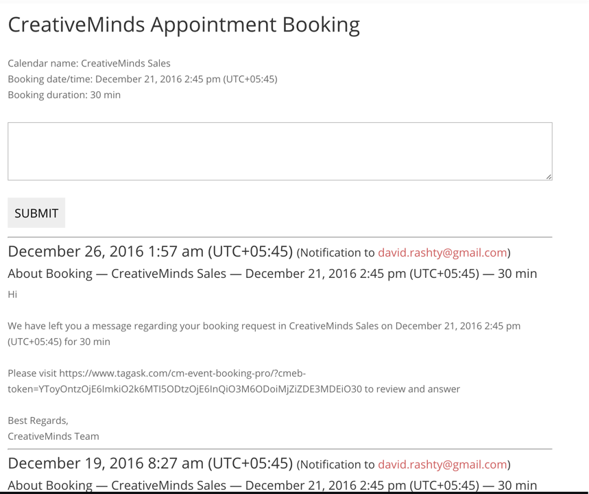 Discussion form on the front-end - Best WordPress Scheduling Plugin