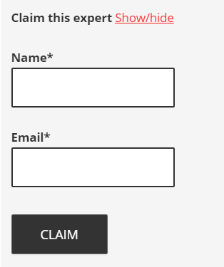 Claim expert form - WordPress Members Directory