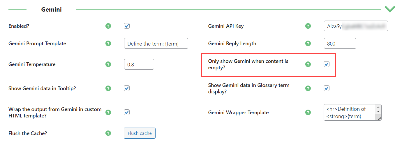 Displaying Gemini definitions only when the term content is empty - Knowledge Base WordPress Plugin