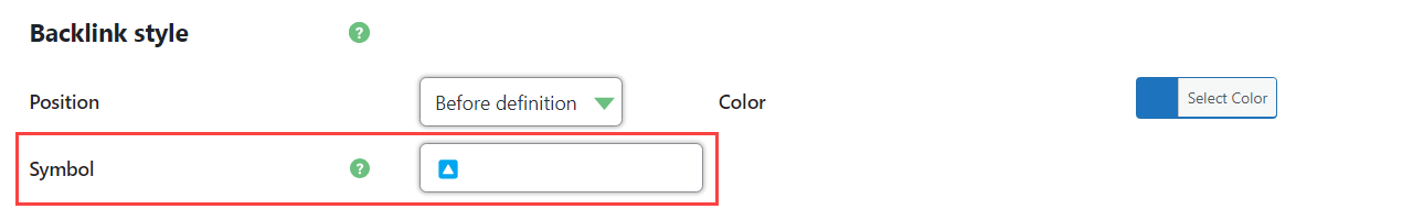 Backlink style settings - WP Footnotes