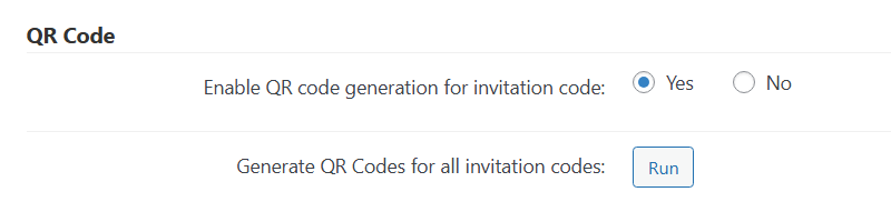 QR code settings - WordPress Plugin User Registration