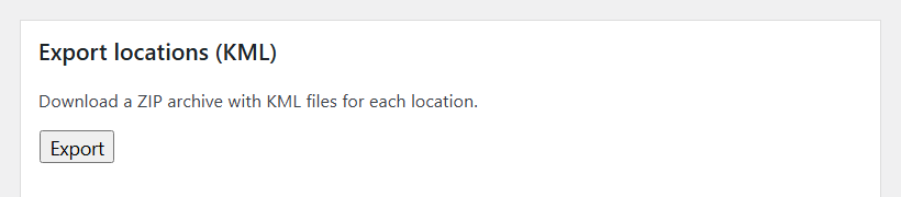 Exporting all locations to separate KML files - Maps WordPress Plugin