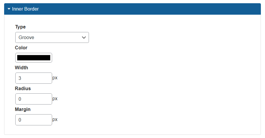 Inner Border settings - Best WordPress Popup Plugin