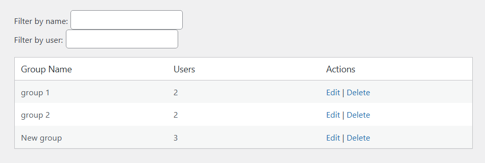 Viewing members of the existing user group - WordPress Document Management