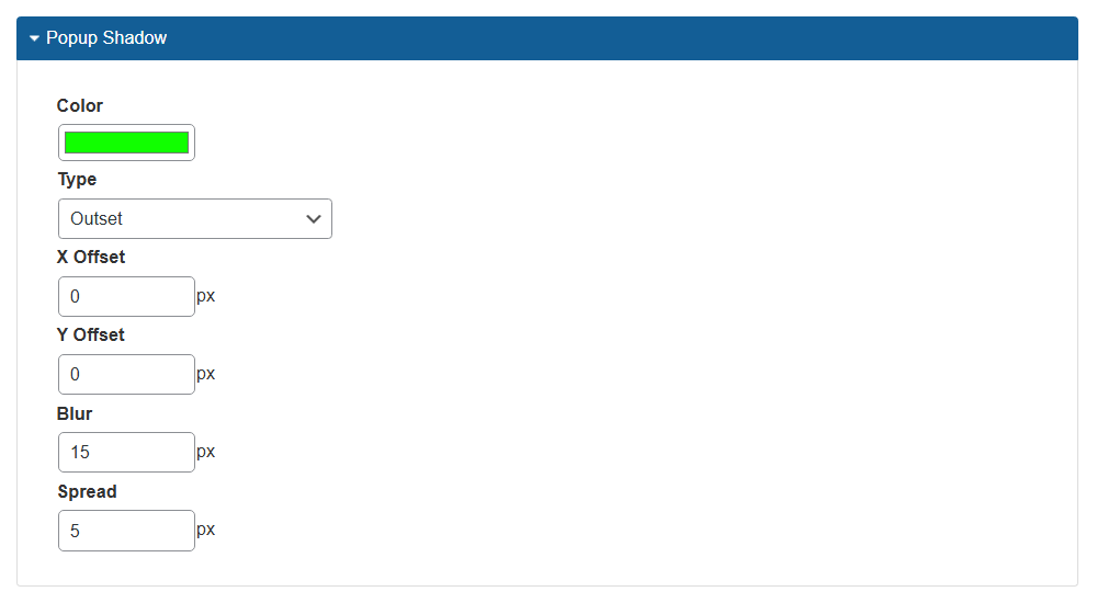 Example configuration - Timed Popup WordPress Plugin