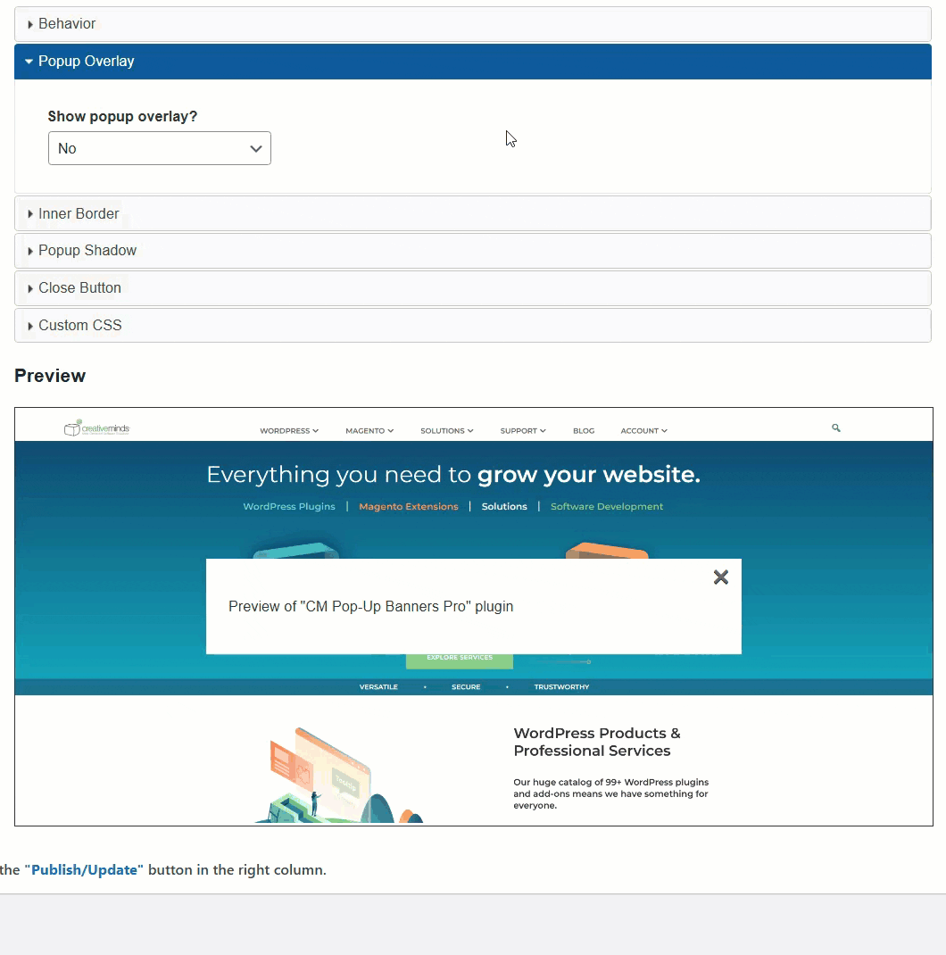Live preview - Lead Generation Plugin