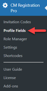 Navigation to the form builder - WordPress Email Blacklist Plugin