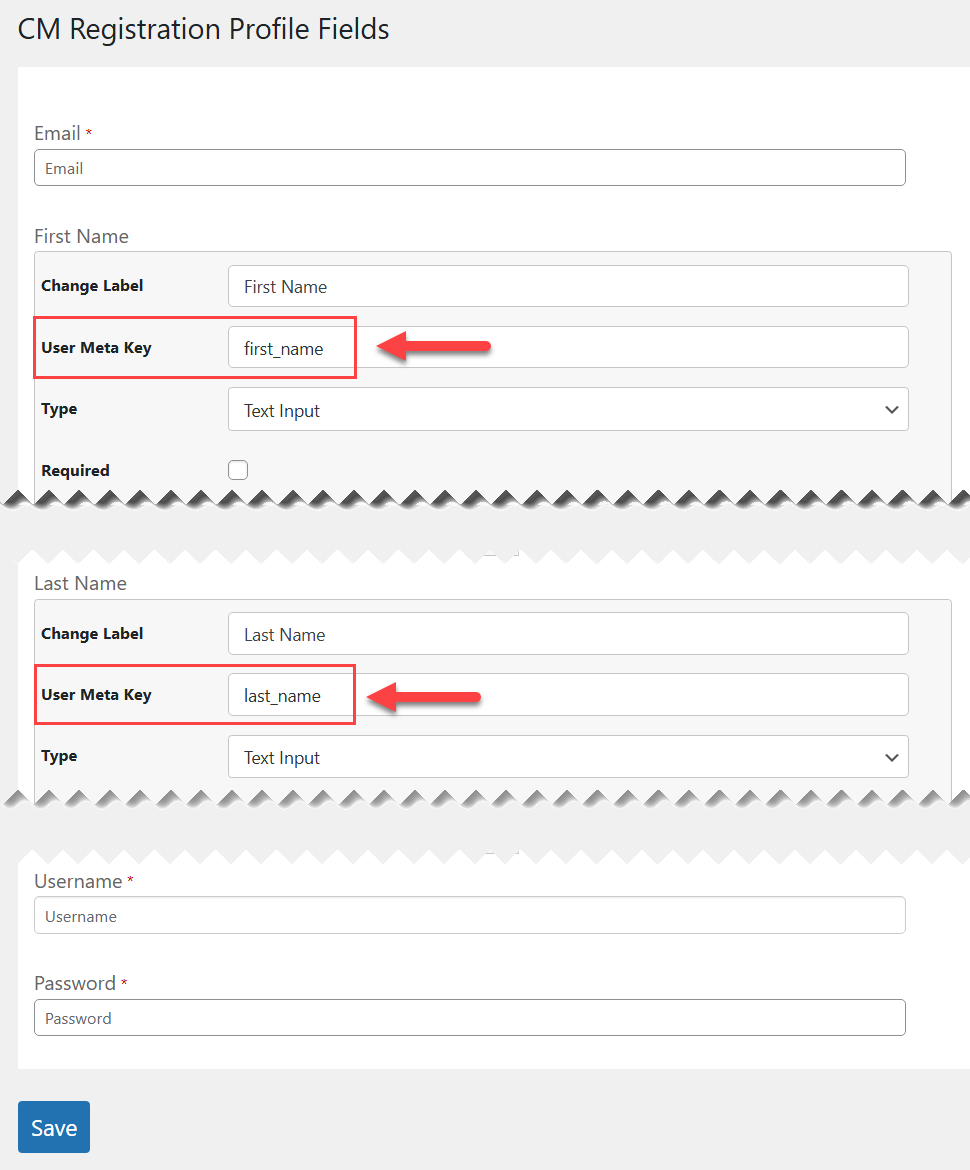 Custom fields - WordPress Restrict Email Domains