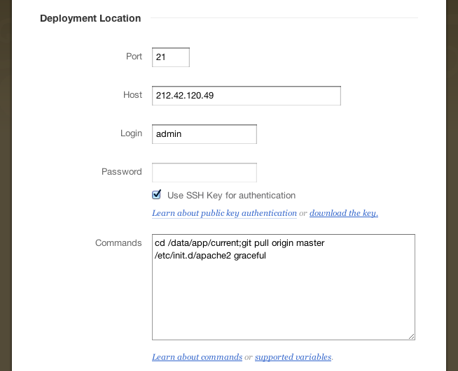 Use SSH key for authentication