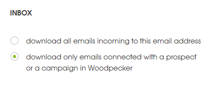 Inbox settings