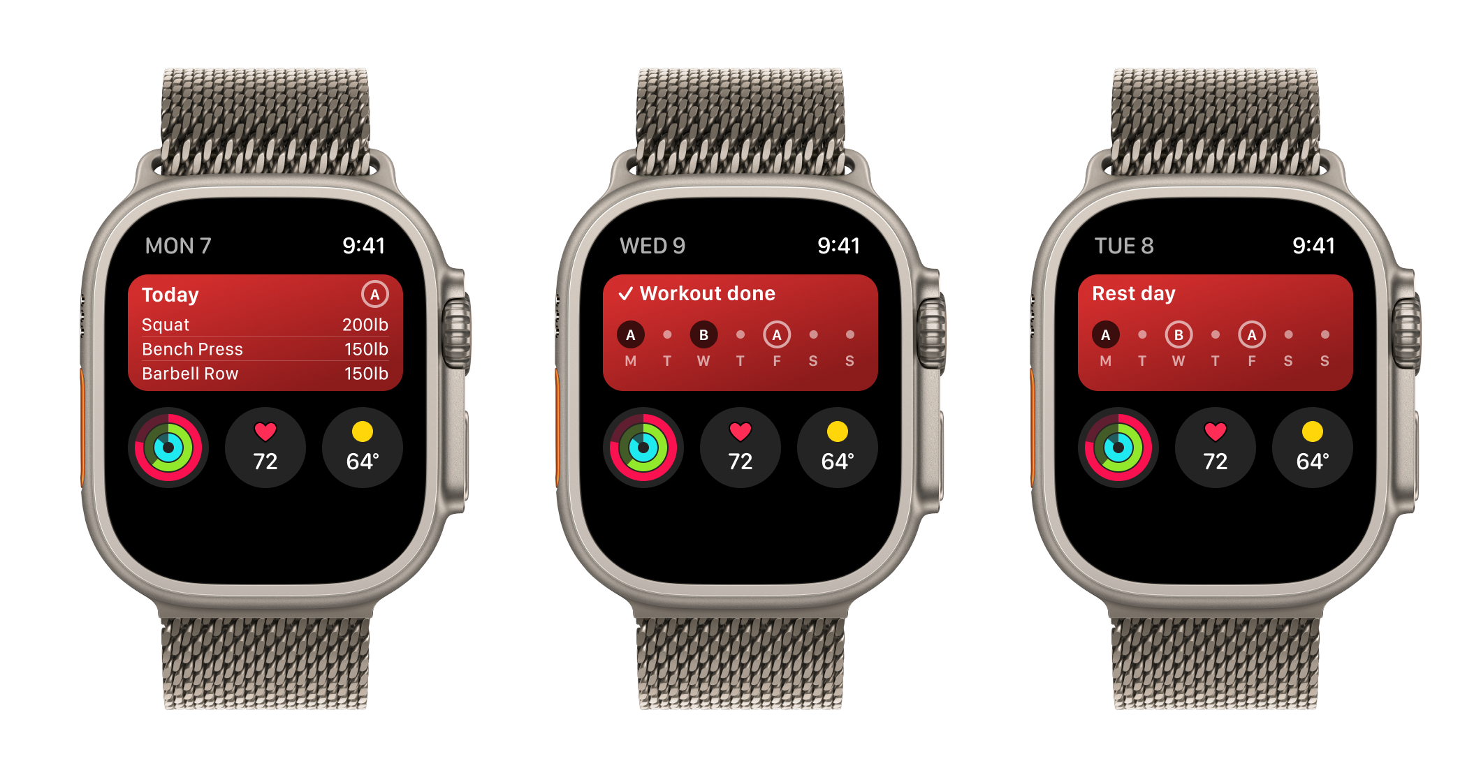 StrongLifts widget in the Apple Watch Smart Stack