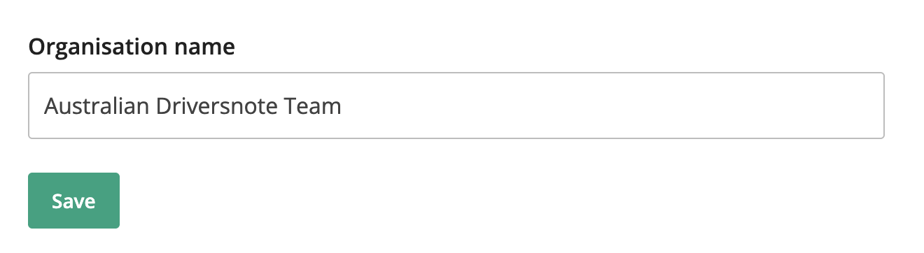 Organisation name editing