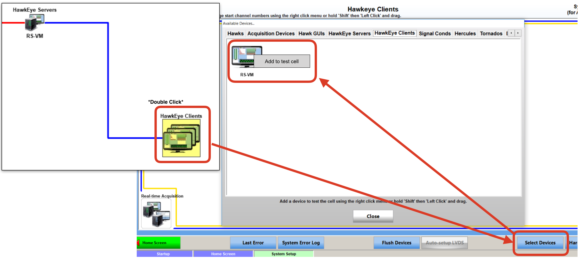 Add Hawkeye to Test Cell