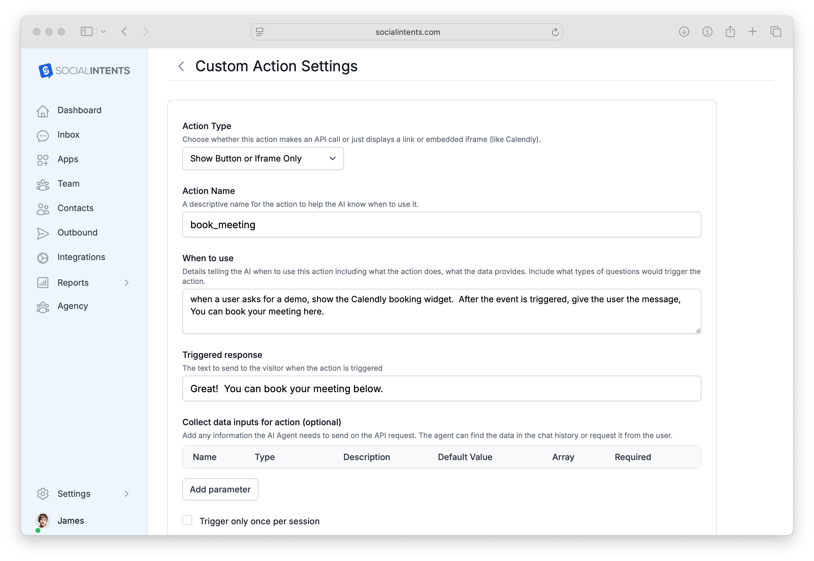 Example AI Custom Agent Action