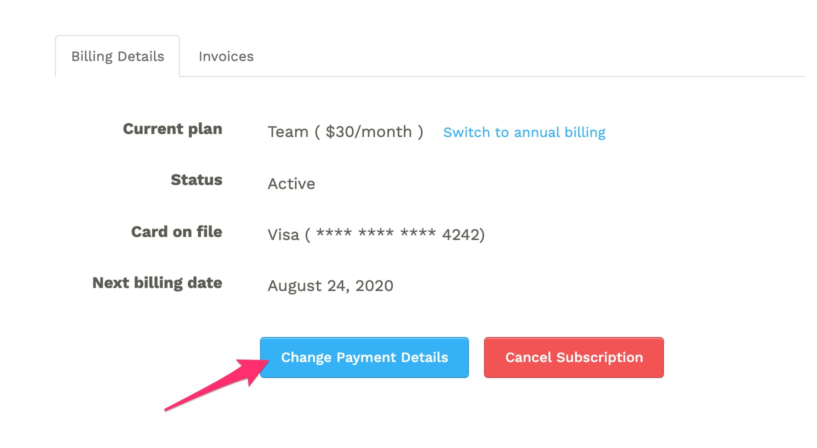 How Do I Change My Payment Details Snappa Knowledge Base