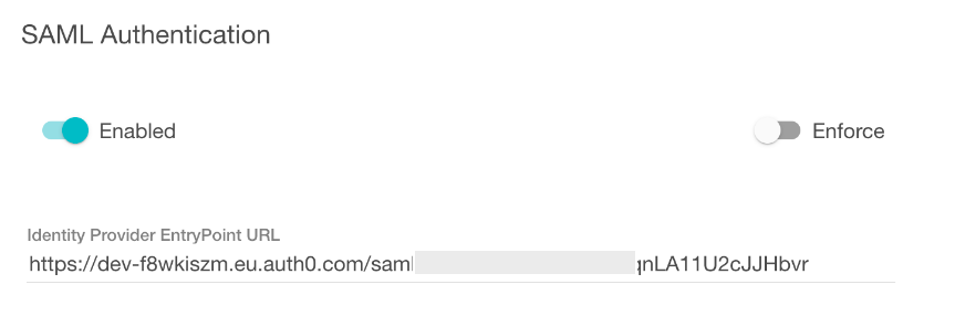 SAML authentication