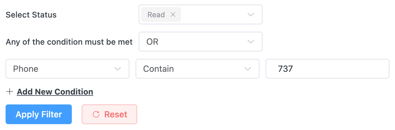 Form Vibes: Data Filter Settings