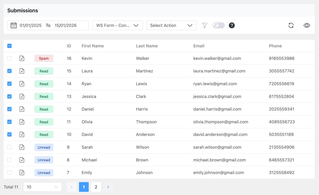 Form Vibes: Updated Submission Status