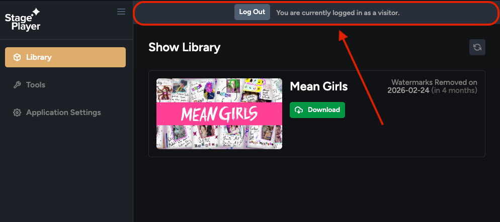 You are currently logged in as a visitor.