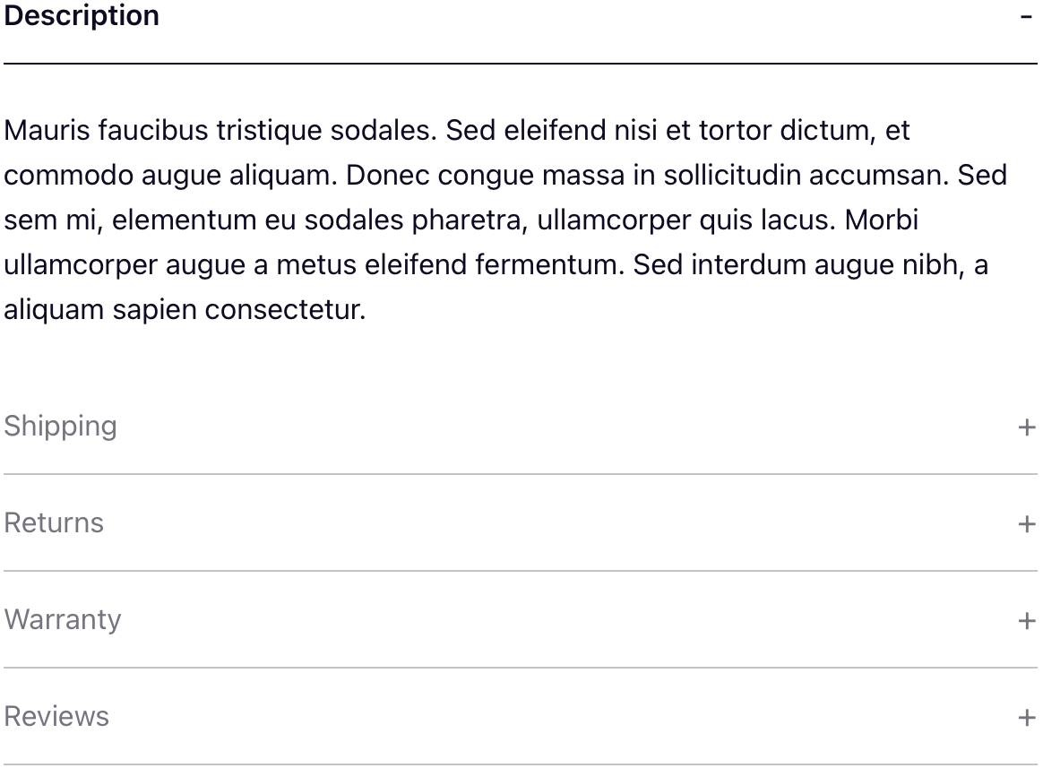 Tabs in the vertical layout