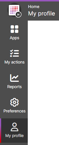 Access My Profile from the Home portal