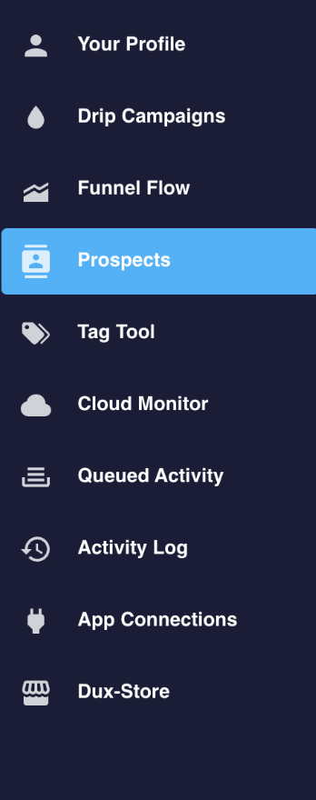 Showing Dux-Dash, Prospects tab.