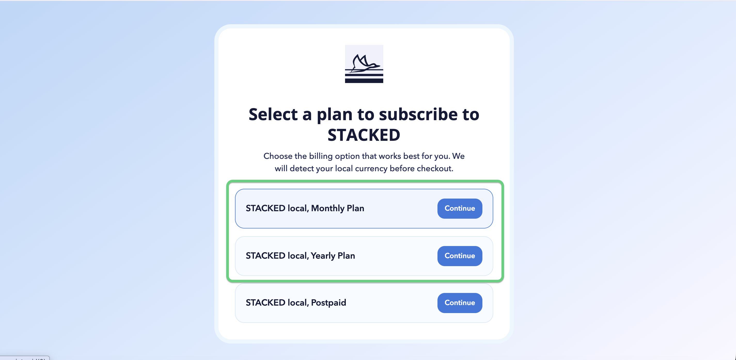 STACKED Fixed Seat plan purchase options