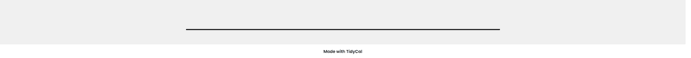 Paid plan Website footer showing smaller Made with TidyCal text