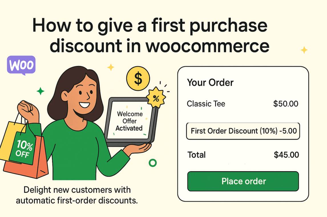 First order discount banner