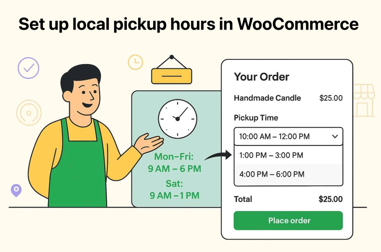 Local pickup time selection