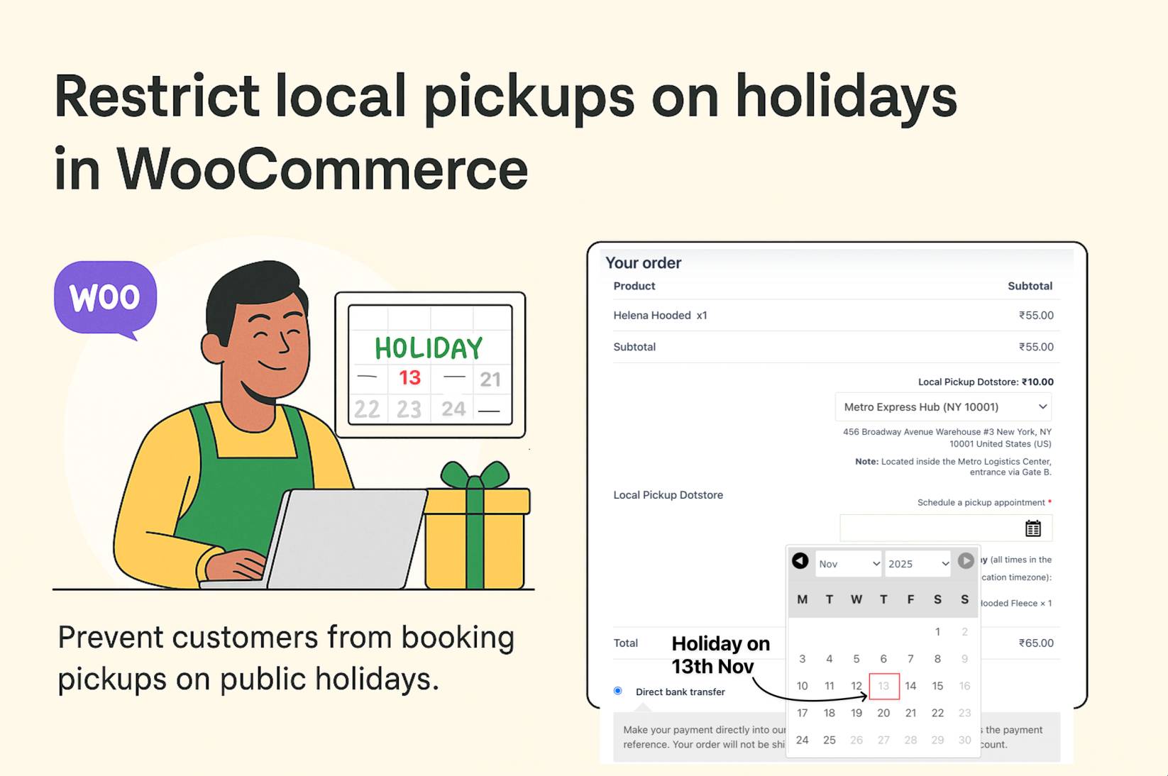 local pickup holidays