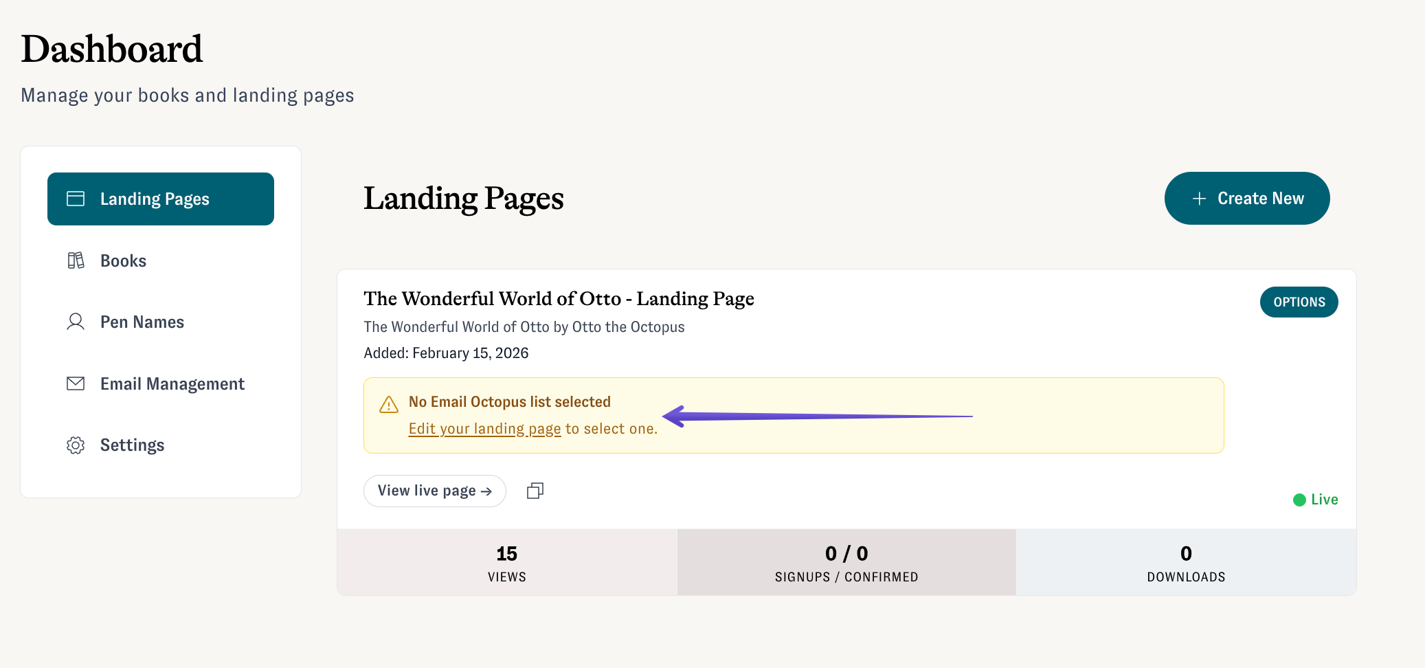 Little Stack dashboard