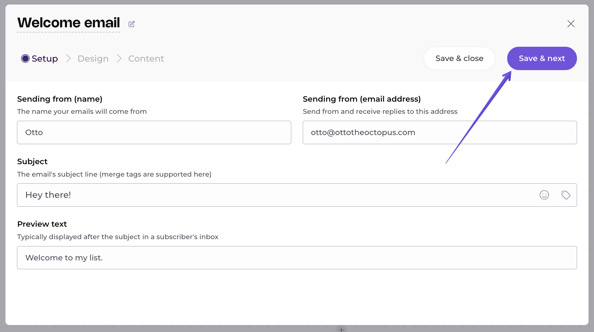 creating an email