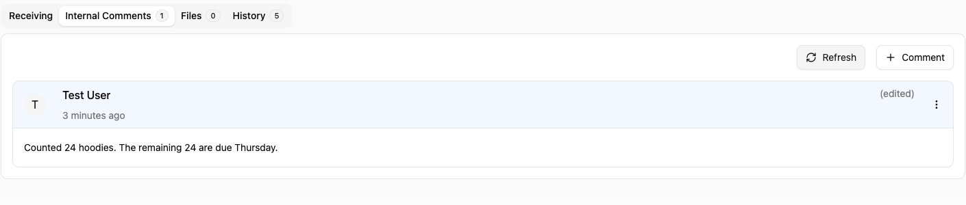 Updated comment with edited label