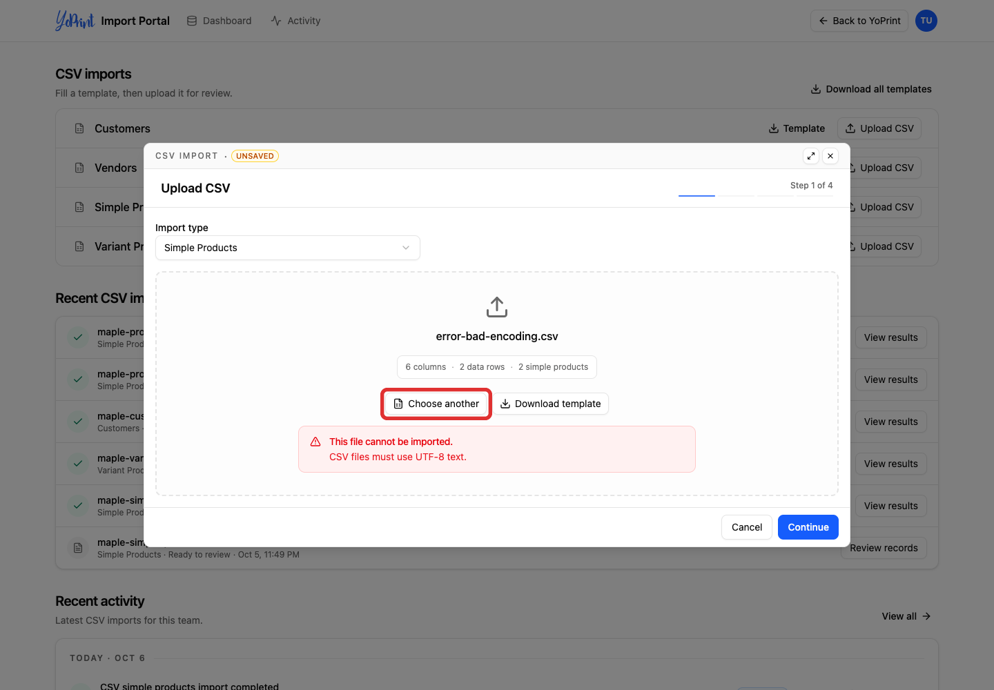 Choose a corrected UTF-8 file